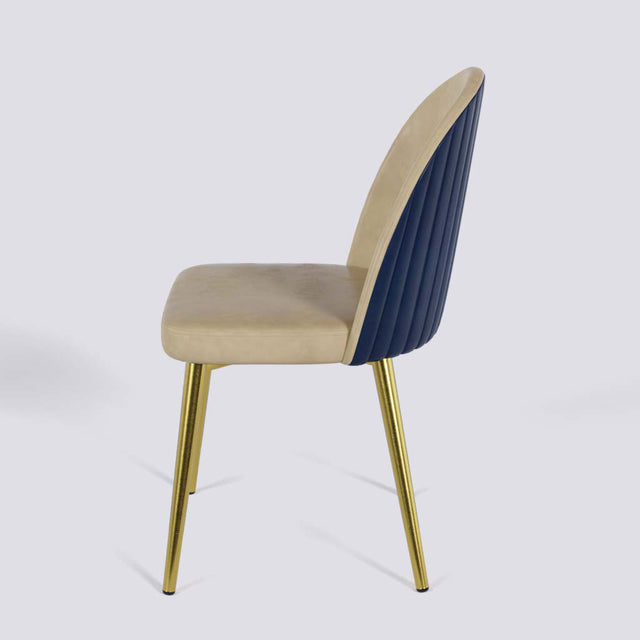 Regal Dining Chair In Gold Electroplated Metal Base | 485