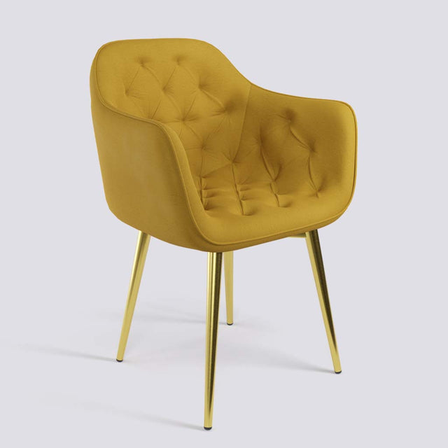 Blush Lounge Chair In Gold Electroplated Metal Base | 1920