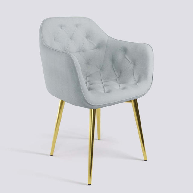 Blush Lounge Chair In Gold Electroplated Metal Base | 1920