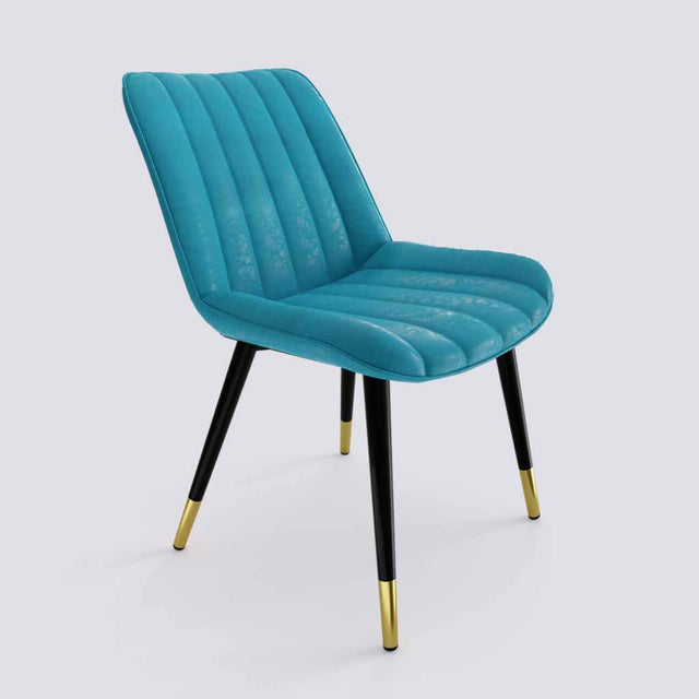 Aesthetic Dining Chair_Metal Base_Luxury_Chair_Blue Sapphire Premium Leatherette_475_Luxe