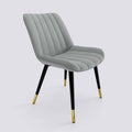 Aesthetic Dining Chair_Metal Base_Luxury_Chair_Steel Grey Velvet_475_Luxe