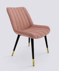 Aesthetic Dining Chair_Metal Base_Luxury_Chair_Baby Pink Velvet_475_Luxe