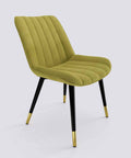 Aesthetic Dining Chair_Metal Base_Luxury_Chair_Green Tea Velvet_475_Luxe