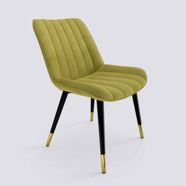 Aesthetic Dining Chair_Metal Base_Luxury_Chair_Green Tea Velvet_475_Luxe
