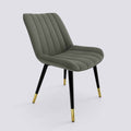 Aesthetic Dining Chair_Metal Base_Luxury_Chair_Light Grey Velvet_475_Luxe