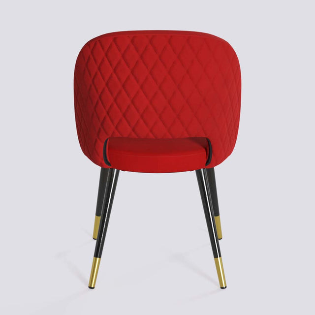 Procket Dining Chair In Powder Coated + Gold Caps Metal Base | 499