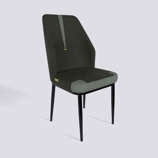 Alphabet A Dining Chair In Powder Coated Metal Base | Alpha A