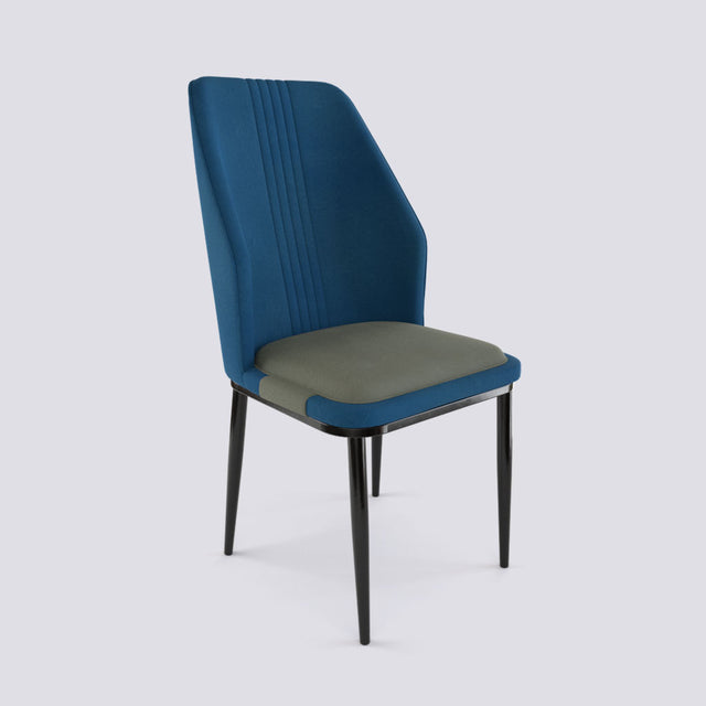 Alphabet D Dining Chair In Powder Coated Metal Base | Alpha D
