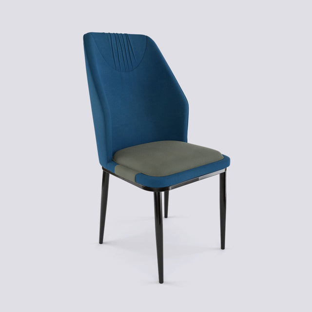 Alphabet C Dining Chair In Powder Coated Metal Base | Alpha C